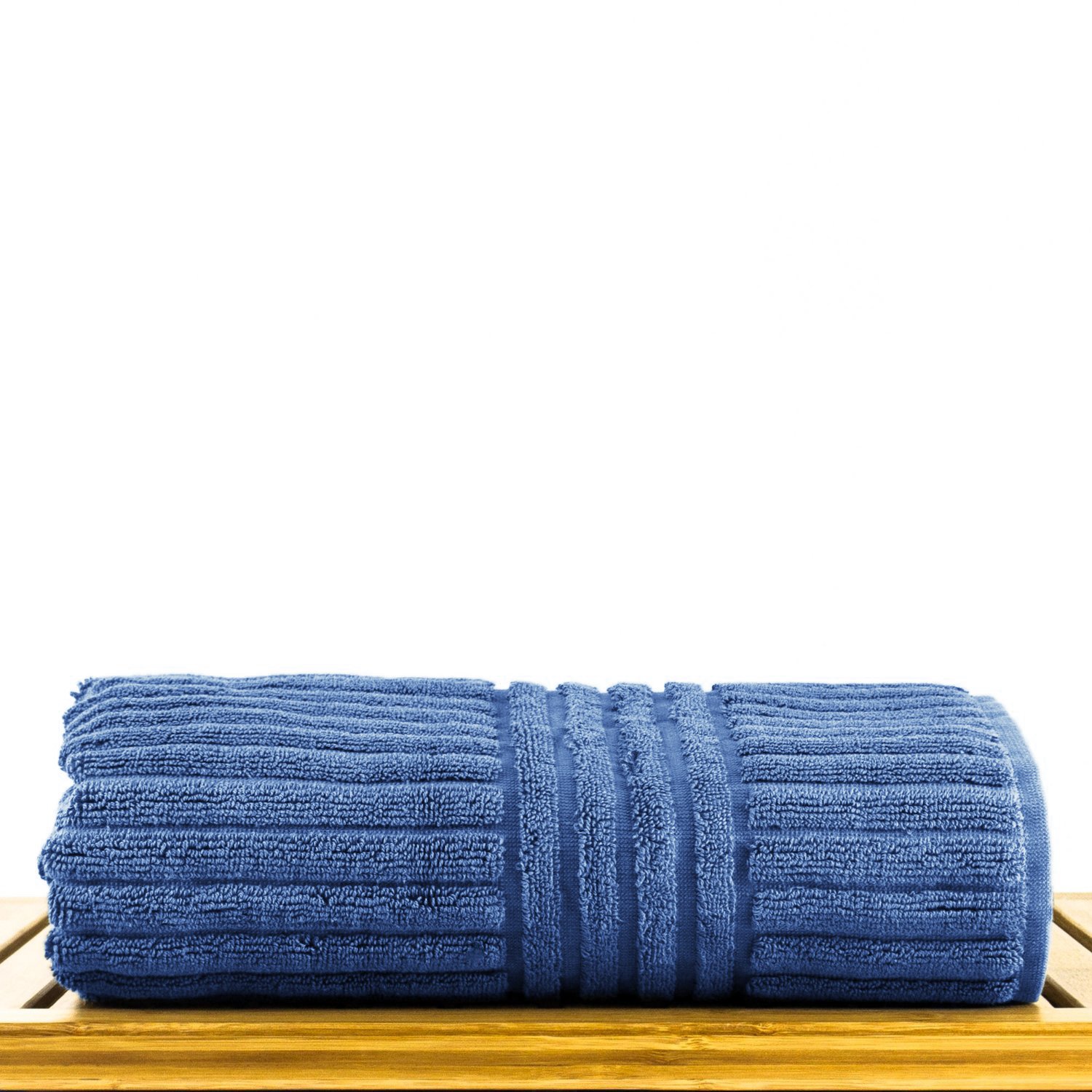 30" x 60" - 18 lbs/doz - %100 Turkish Cotton Wedgewood Bath Towel - Striped Border-Robemart.com