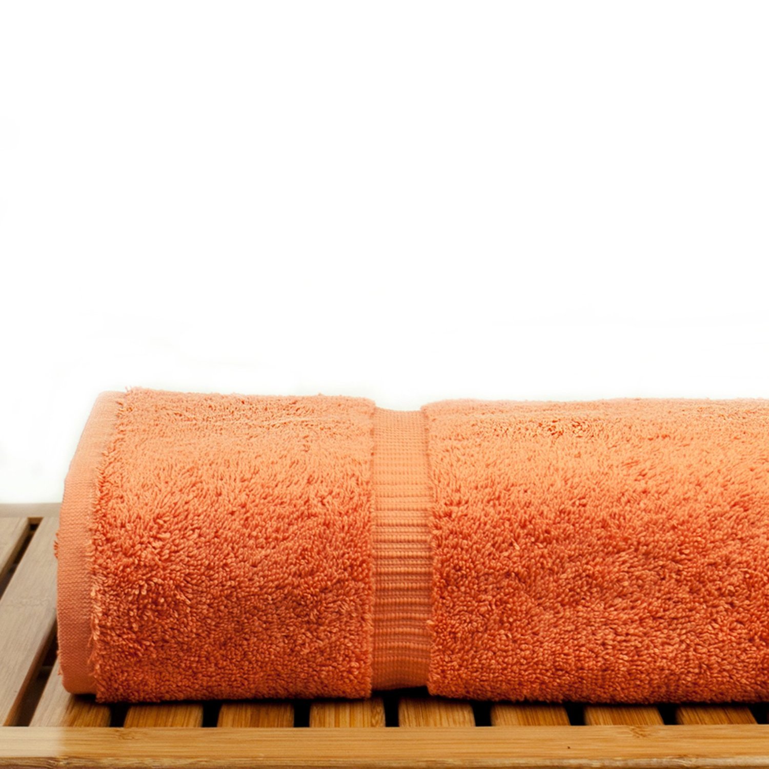 27" x 54" - 17 lbs/doz - %100 Turkish Cotton Coral Bath Towel - Dobby Border-Robemart.com