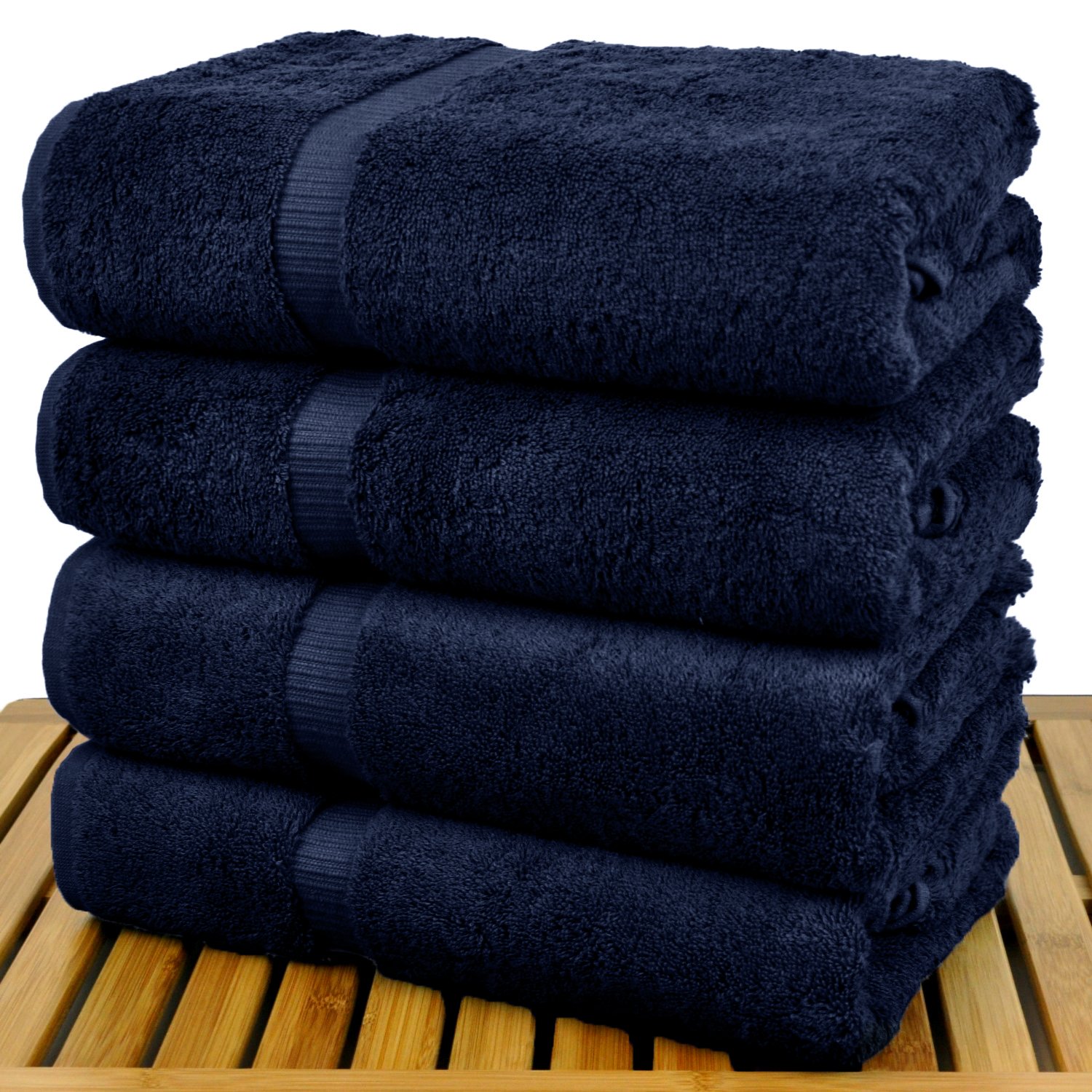 dark blue towels