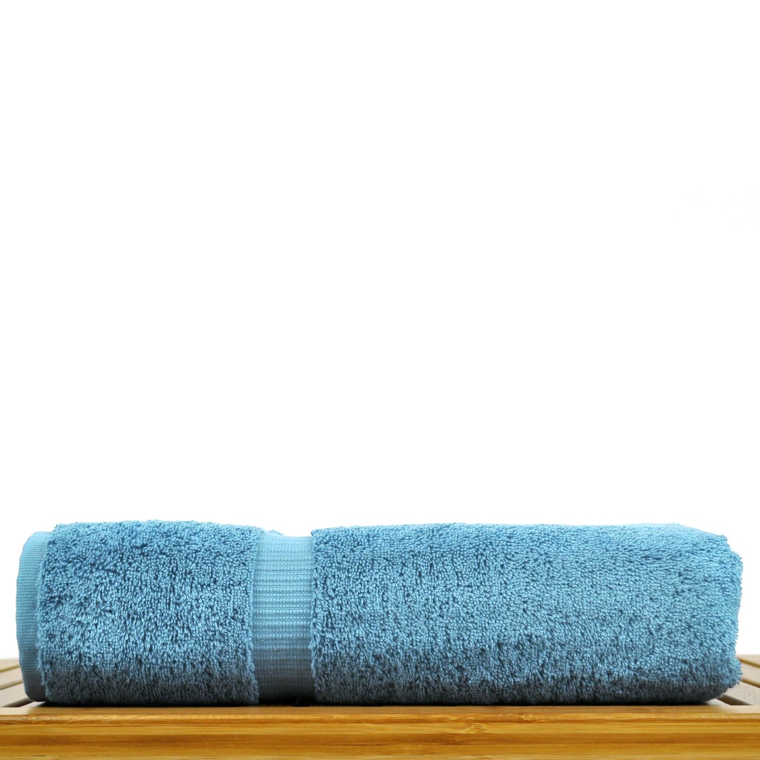 27" x 54" - 17 lbs/doz - %100 Turkish Cotton Aqua Blue Bath Towel - Dobby Border-Robemart.com