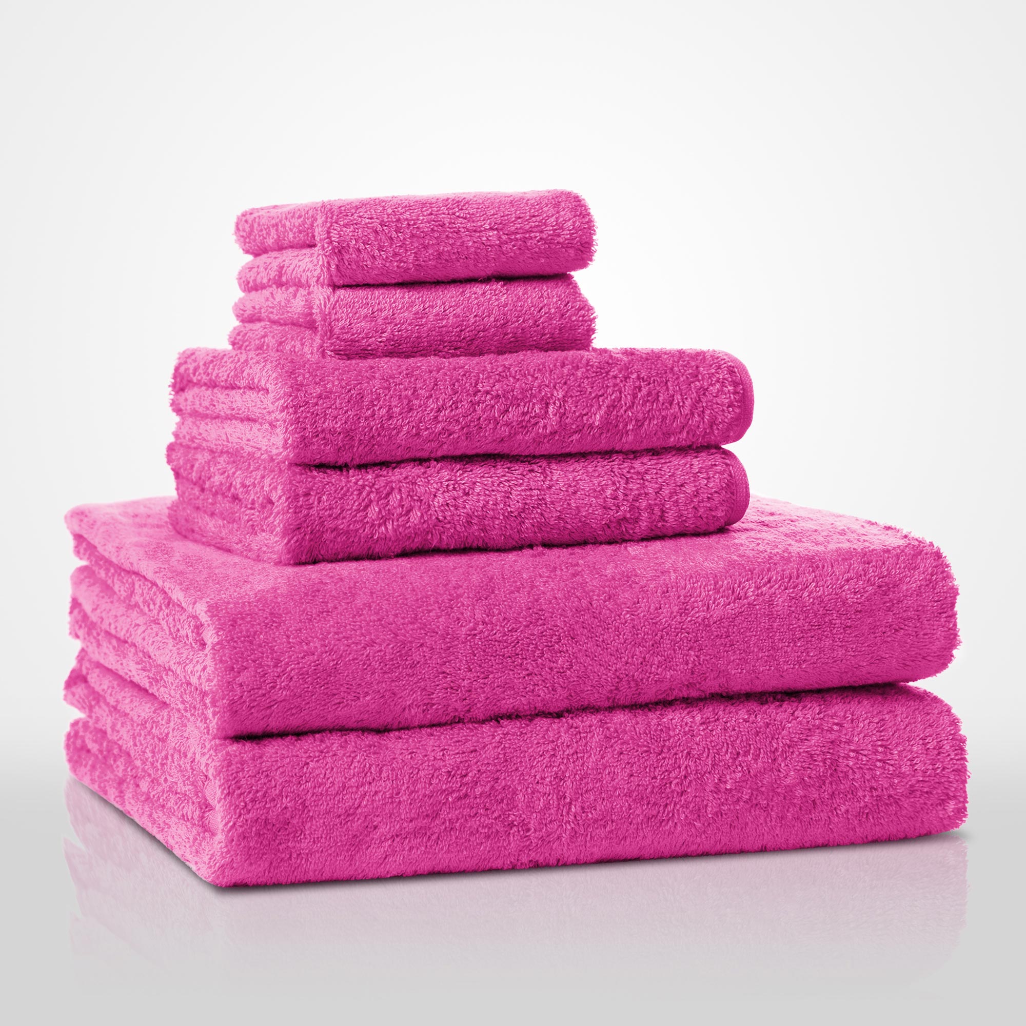 35"x 60" - 100% Turkish Cotton Fuchsia Terry Bath Towel-Robemart.com