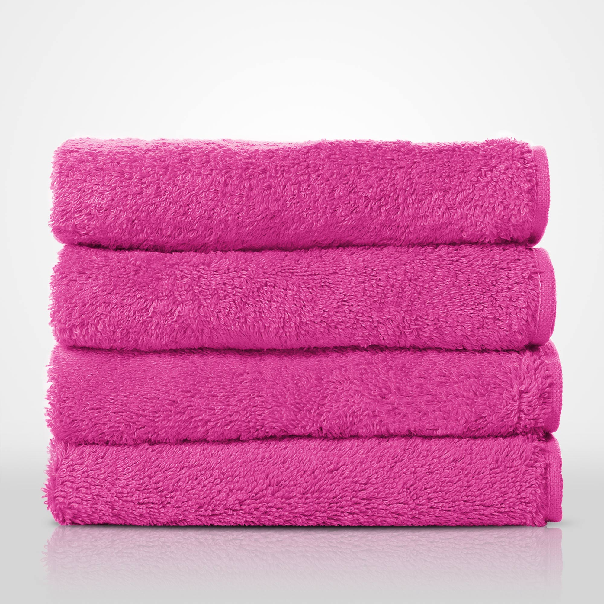 16" x 29" - 100% Turkish Cotton Fuchsia Terry Hand Towel-Robemart.com