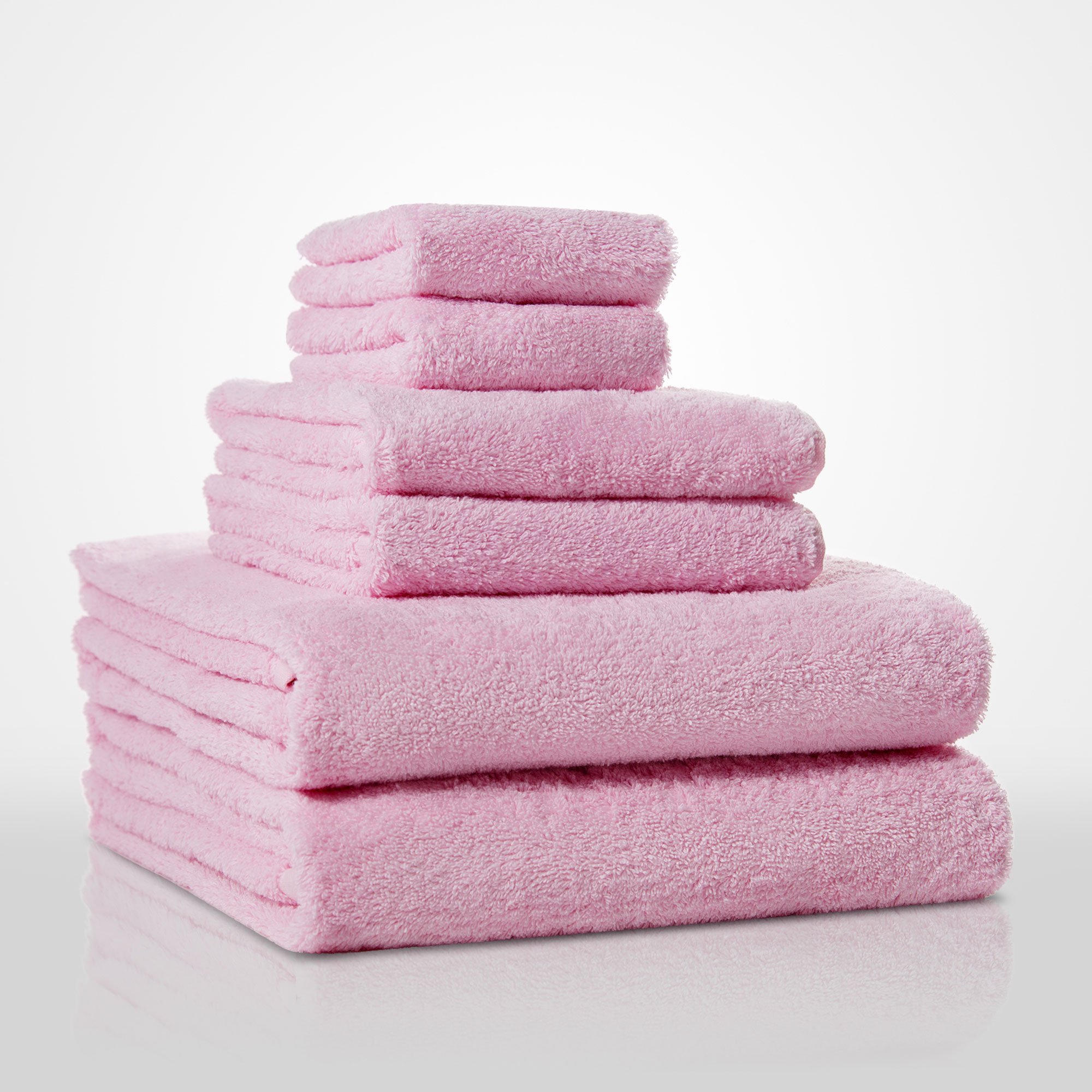 35"x 60" - 100% Turkish Cotton Pink Terry Bath Towel-Robemart.com
