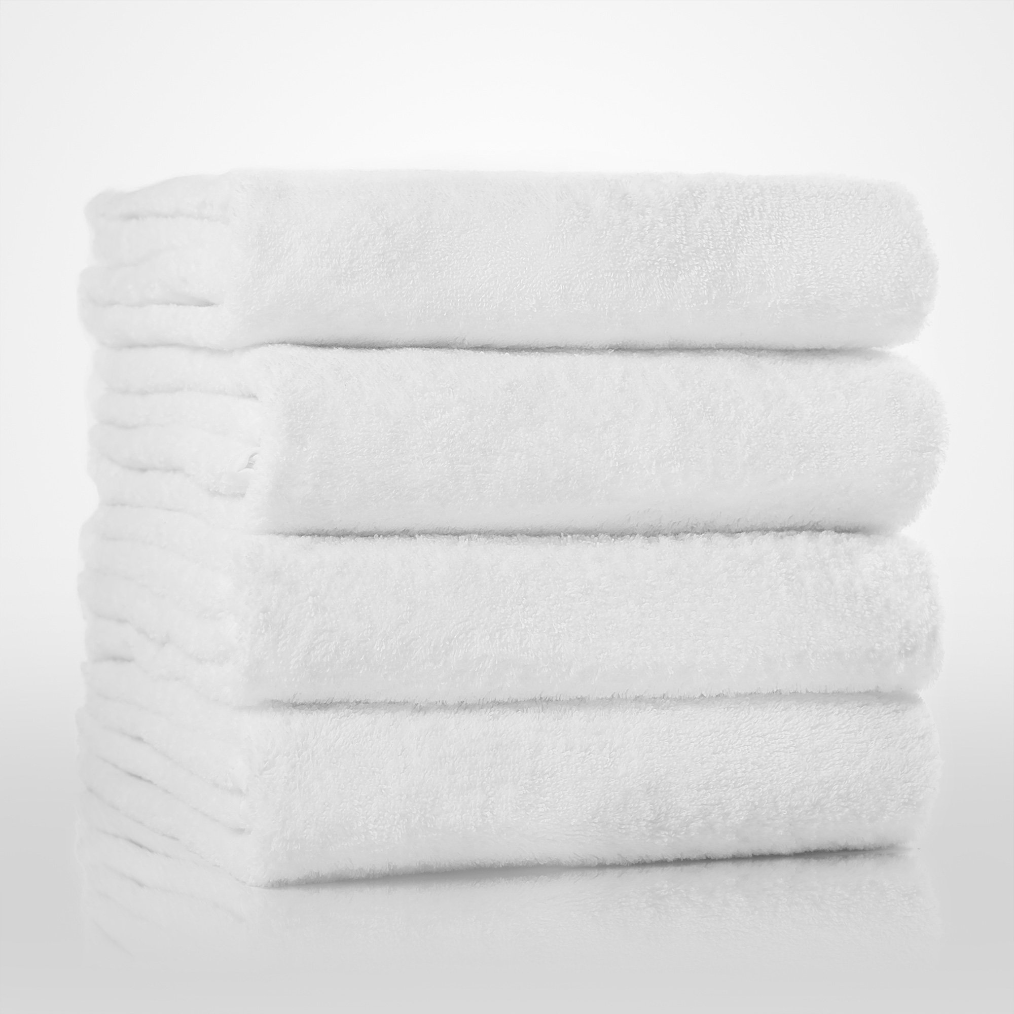 35"x 60" - 100% Turkish Cotton White Terry Bath Towel-Robemart.com