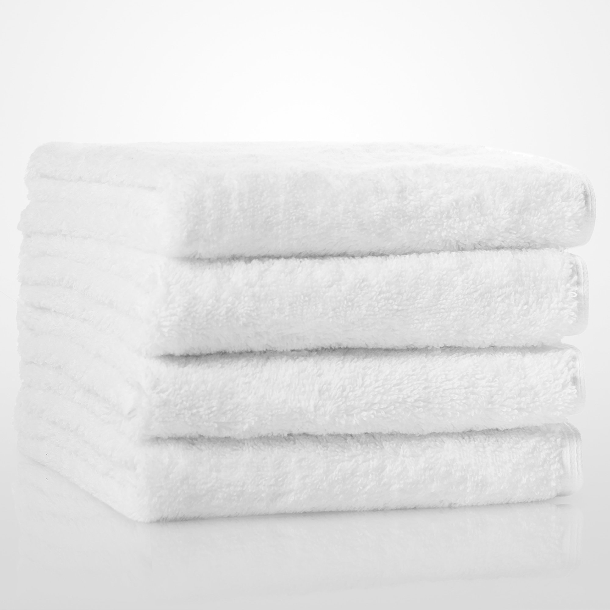 16" x 29" - 100% Turkish Cotton White Terry Hand Towel-Robemart.com