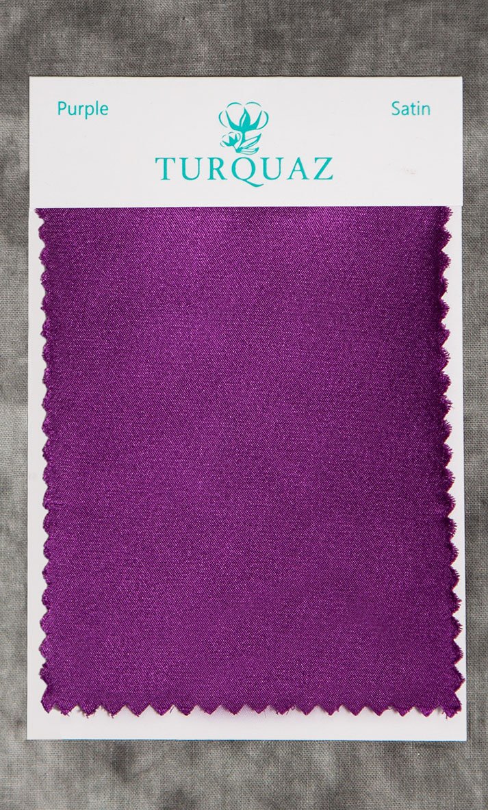Purple Satin Fabric Swatch - Free Shipping-Robemart.com