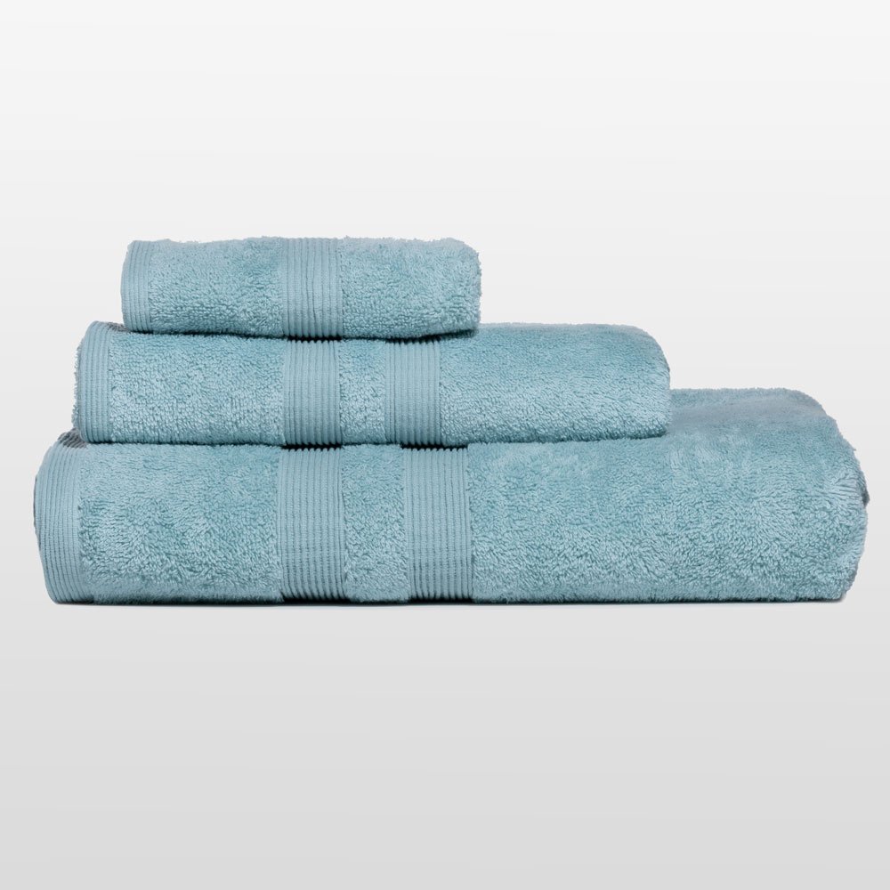100% Turkish Cotton Sterling Blue 3 Piece Towel Set-Robemart.com