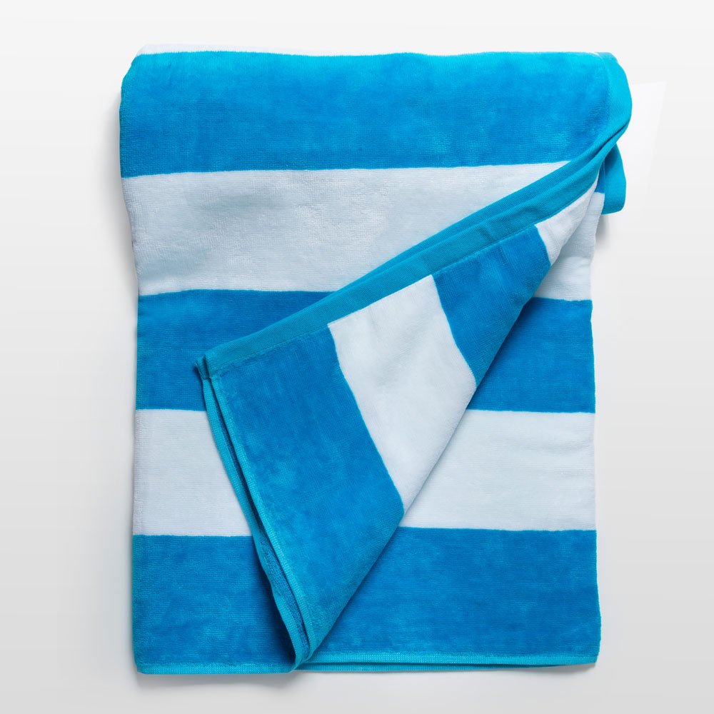 35" x 60" - 100% Turkish Cotton Cabana Terry Velour Pool / Beach Towel-Robemart.com