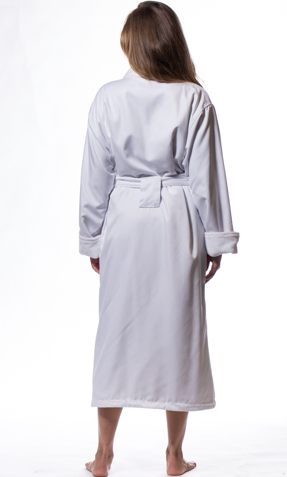 Luxury Microfiber Plush Lined Robe White-Robemart.com