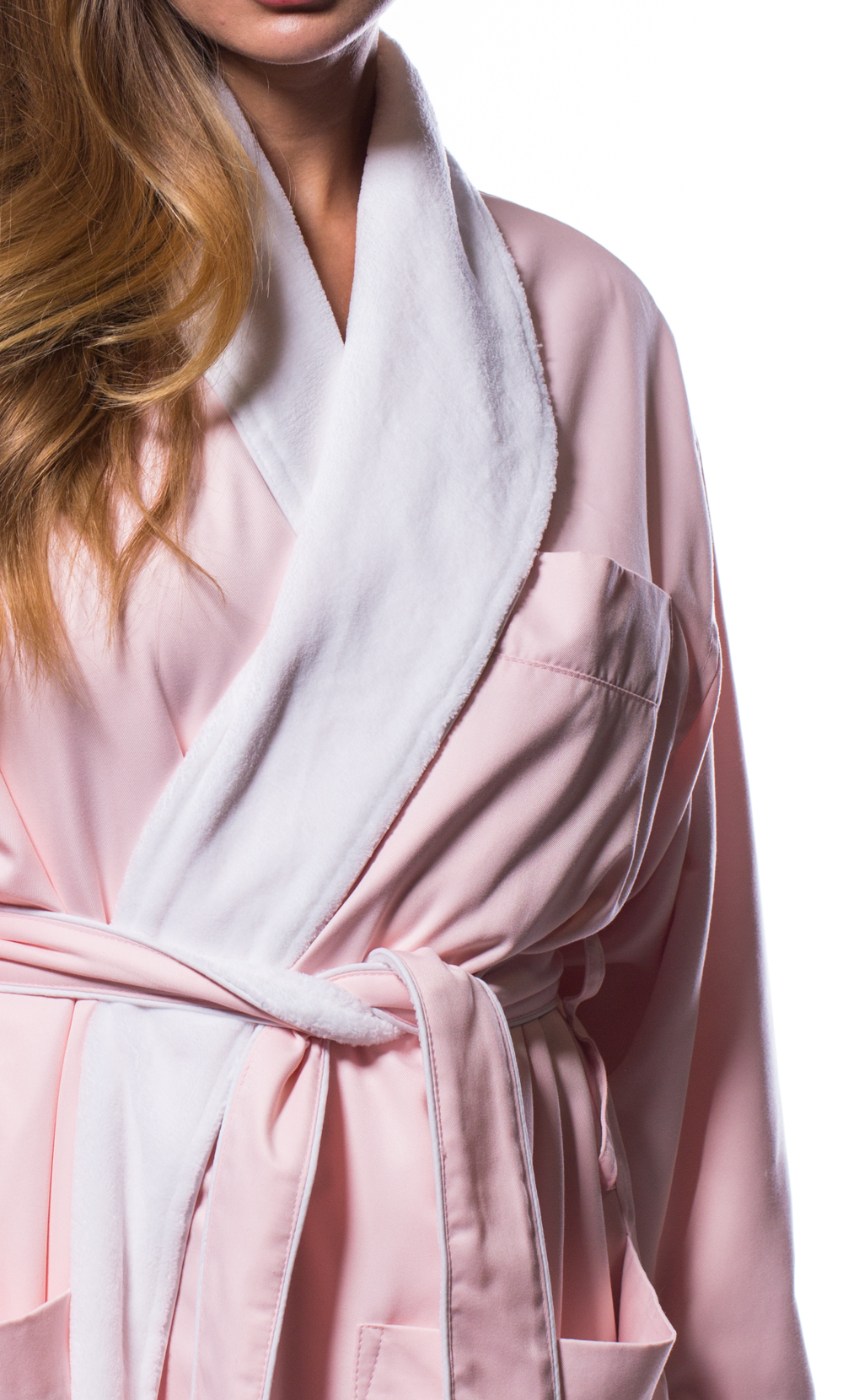 Luxury Microfiber Plush Lined Robe Pink-Robemart.com