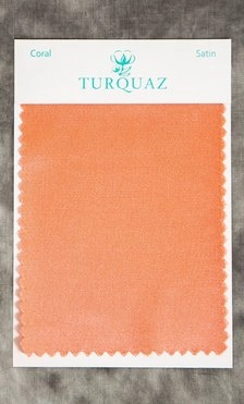 Coral Satin Fabric Swatch - Free Shipping-Robemart.com