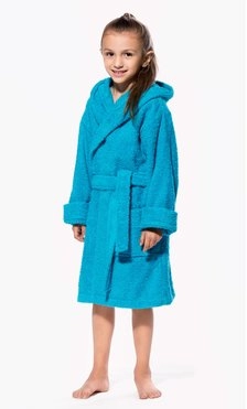 Parador Hooded Terry Kids Bath Robe, 100% Cotton, Made in Turkey - Navy –  1-800Towels.com