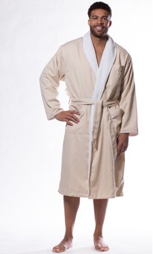Luxury Microfiber Plush Lined Robe Nude - Preorder-Robemart.com