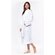 100% Turkish Cotton White Terry / Velour Kimono Bathrobe-Robemart.com