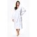 100% Turkish Cotton White Terry / Velour Kimono Bathrobe-Robemart.com