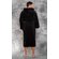 100% Turkish Cotton Black Hooded Terry / Velour Bathrobe-Robemart.com