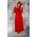 100% Turkish Cotton Red Hooded Terry / Velour Bathrobe-Robemart.com