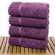 30" x 58" - 18 lbs/doz - %100 Turkish Cotton Plum Bath Towel - Piano Border-Robemart.com