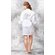 Bride Taupe/Gold Rhinestone Satin Kimono White Short Robe-Robemart.com