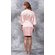 Bride Clear Rhinestone Satin Kimono Light Pink Short Robe-Robemart.com