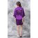 Maid of Honor Clear Rhinestone Satin Kimono Purple Short Robe-Robemart.com