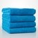 16" x 29" - 100% Turkish Cotton Turquoise Terry Hand Towel-Robemart.com