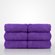 13" x 13" - 100% Turkish Cotton Purple Terry Washcloth  - 12 Pack (Dozen)-Robemart.com