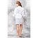 Bride Clear Rhinestone Satin Kimono White Short Robe-Robemart.com