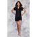 100% Lace Trim Black Women's Pajama Set-Robemart.com