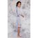 100% Lace Trim Gray Women's Kimono Robe-Robemart.com