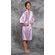 Flower Girl Clear Rhinestone Lavender Satin Kimono Kid's Robe-Robemart.com
