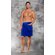 100% Cotton Men Royal Blue Terry Velour Cloth Body Wrap, Bath Towel Wrap-Robemart.com