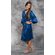 Flower Girl Clear Rhinestone Navy Blue Satin Kimono Kid's Robe-Robemart.com