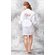 Bride Red Rhinestone Satin Kimono White Short Robe-Robemart.com