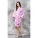 Waffle Kimono Pink Knee Length Robe Square Pattern FINAL SALE-Robemart.com