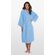 Waffle Kimono Serenity Blue Long Robe Square Pattern-Robemart.com