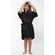 Black Satin Kimono Kid's Robe-Robemart.com