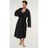 100% Turkish Cotton Black Heavy Weight Hooded Terry Bathrobe-Robemart.com