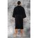 Premium 100% Turkish Cotton Black Terry Kimono Bathrobe-Robemart.com