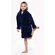 Navy Blue Plush Super Soft Fleece Shawl Kid's Robe-Robemart.com
