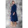 Premium 100% Turkish Cotton Navy Blue Terry Kimono Bathrobe-Robemart.com