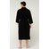 100% Turkish Cotton Black Waffle Kimono Robe-Robemart.com