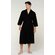 100% Turkish Cotton Black Waffle Kimono Robe-Robemart.com