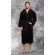 100% Turkish Cotton Black Hooded Terry / Velour Bathrobe-Robemart.com 100% Turkish Cotton Black Hooded Terry / Velour Bathrobe-Robemart.com