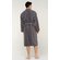 100% Turkish Cotton Gray Terry Kimono Bathrobe-Robemart.com