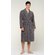 100% Turkish Cotton Gray Terry Kimono Bathrobe-Robemart.com