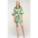 White Tropical Satin Kimono Short Robe-Robemart.com