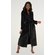 Black Plush Soft Warm Fleece Womens Robe-Robemart.com