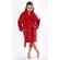 Crimson Red Plush Super Soft Fleece Shawl Kid's Robe-Robemart.com