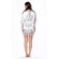 Lace Satin Kimono White Short Robe-Robemart.com